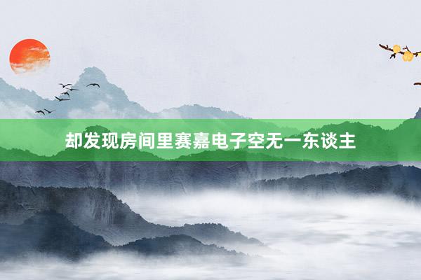 却发现房间里赛嘉电子空无一东谈主